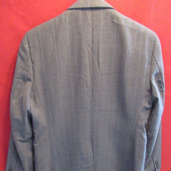 Vintage Imperial by Haggar Mens gray striped suit - Picture 3 of 15